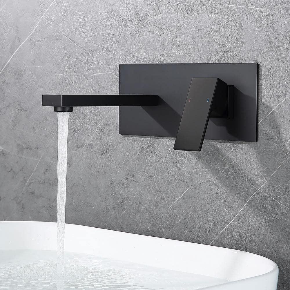 Wall Single-handle Bathroom Faucet with Drain Assembly