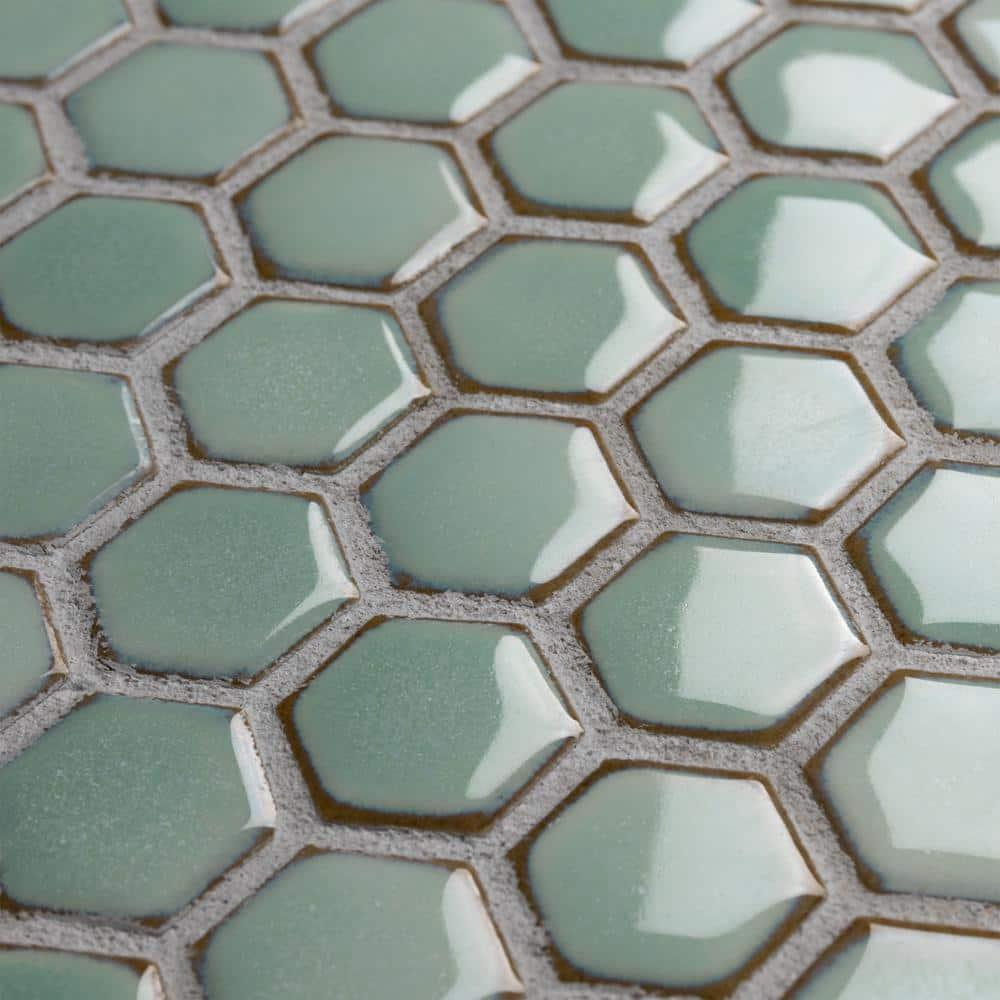 Hudson 1" Hex 11-7/8 " x 13-1/4 " Porcelain Mosaic Floor and Wall Tile