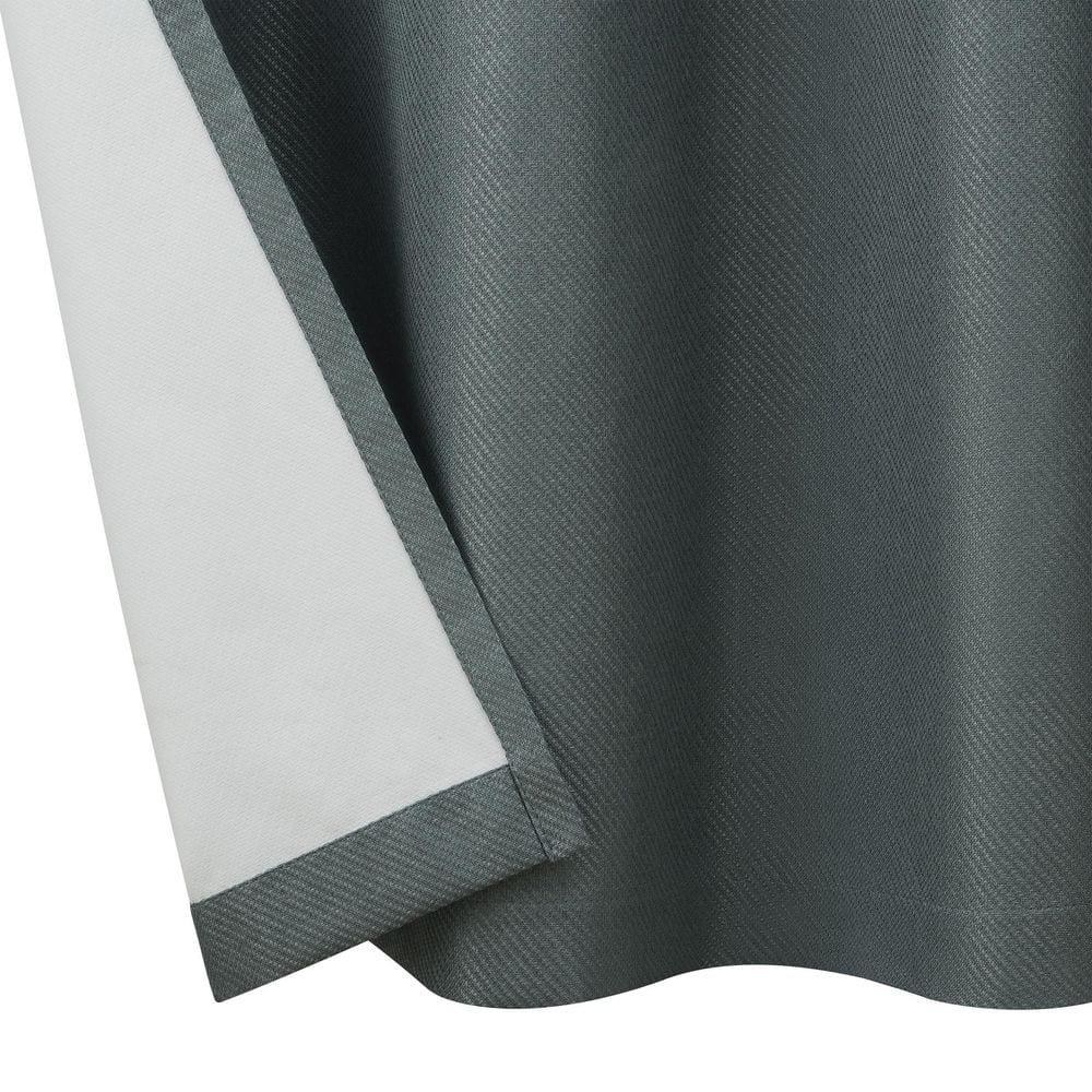 Nautica Synthetic Solid Color Blackout Thermal Rod Pocket Curtain Panels (Set of 2)