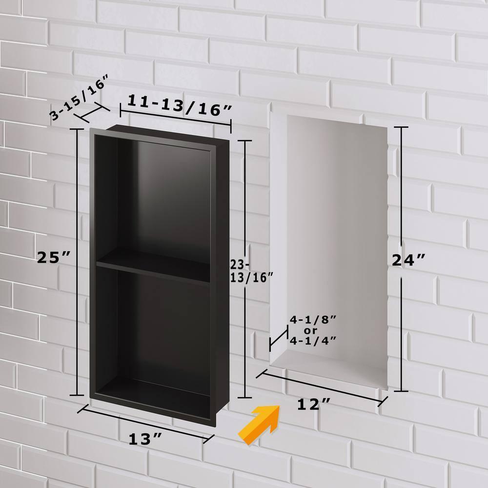 Hypertaire Double Layer Recessed Shower Niche No Tile Needed