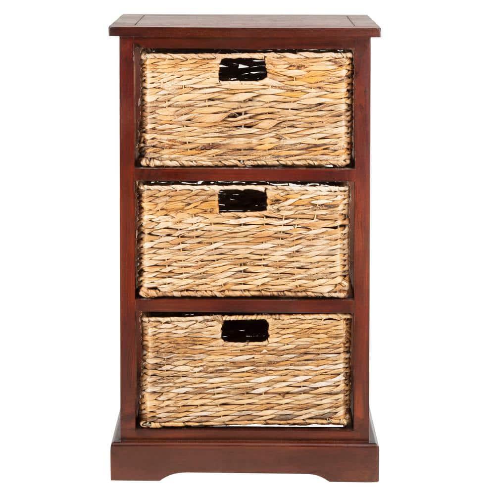 Halle Storage Side Table - AMH5738 - Cherry - Safavieh Couture