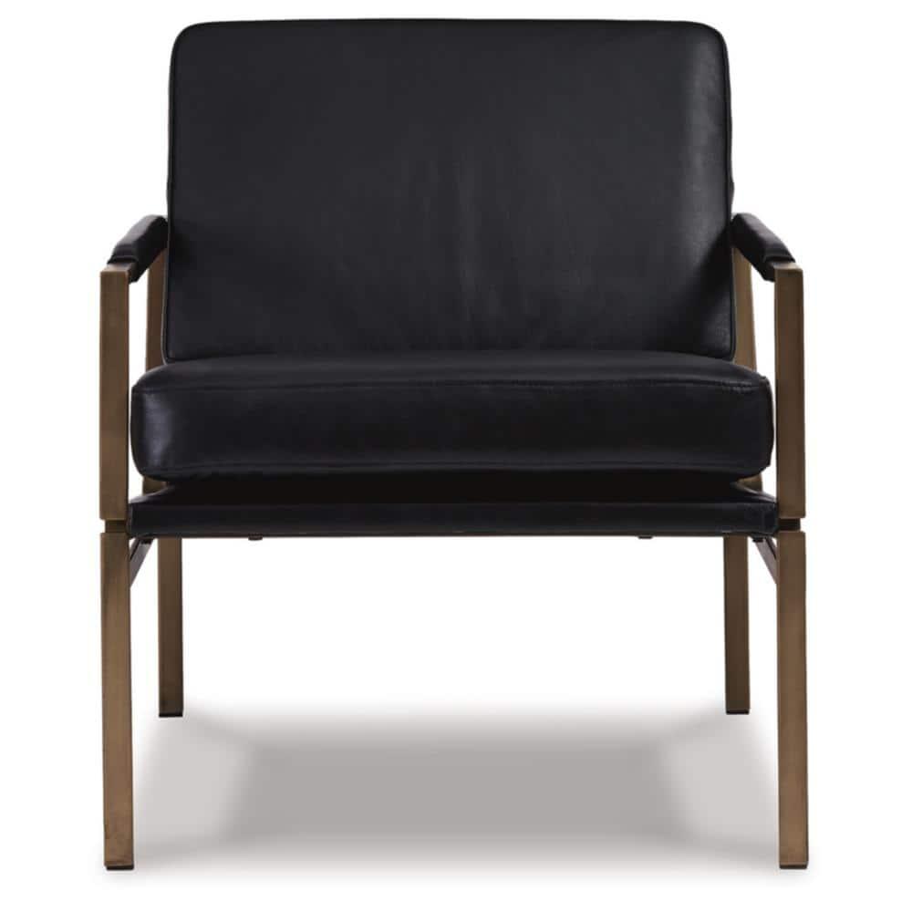 Signature Design by Ashley Contemporary Puckman Accent Chair  Black