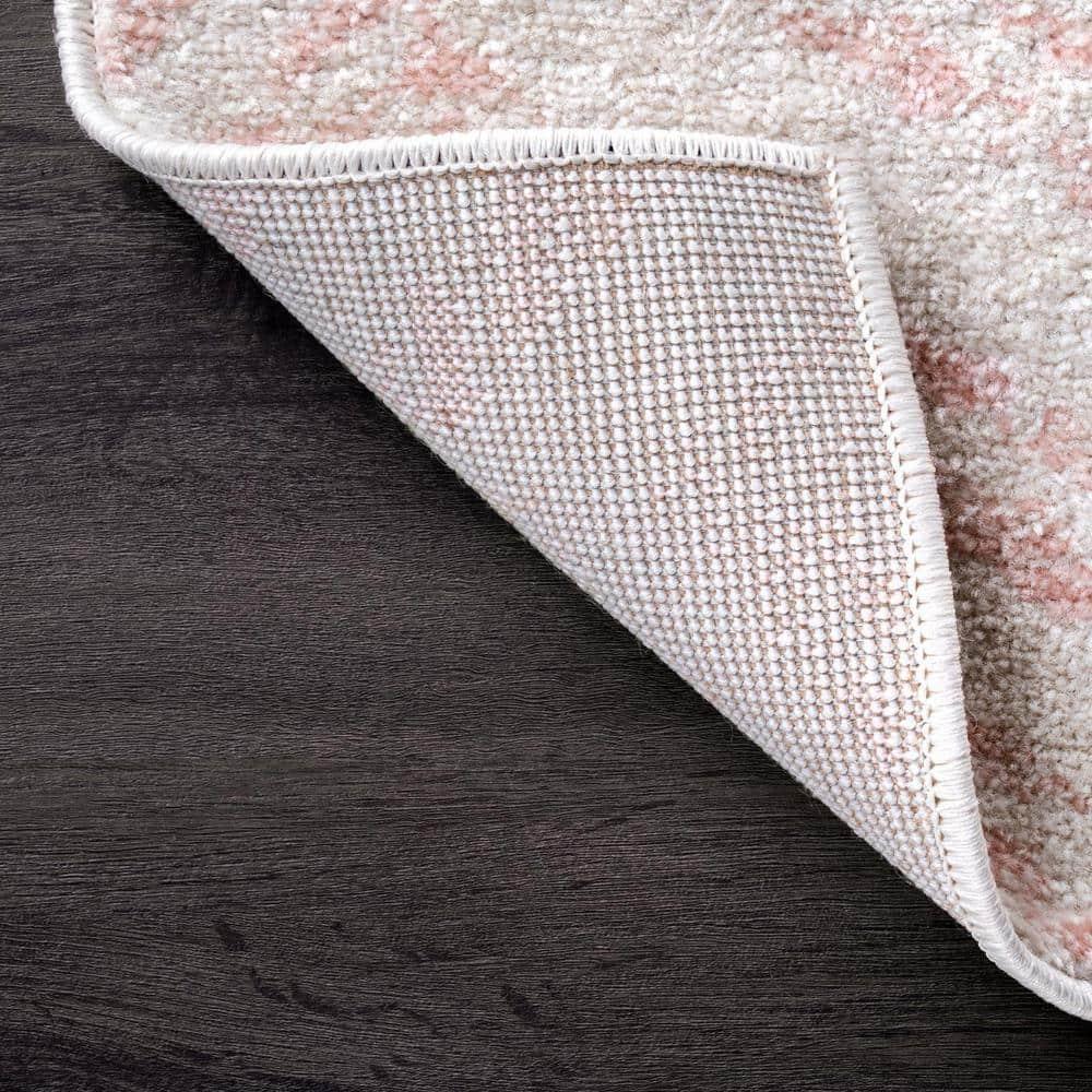 Nuloom Rosanne Geometric 5x7 Indoor Area Rug for Living Room Bedroom Dining Room Kitchen, Pink/Ivory