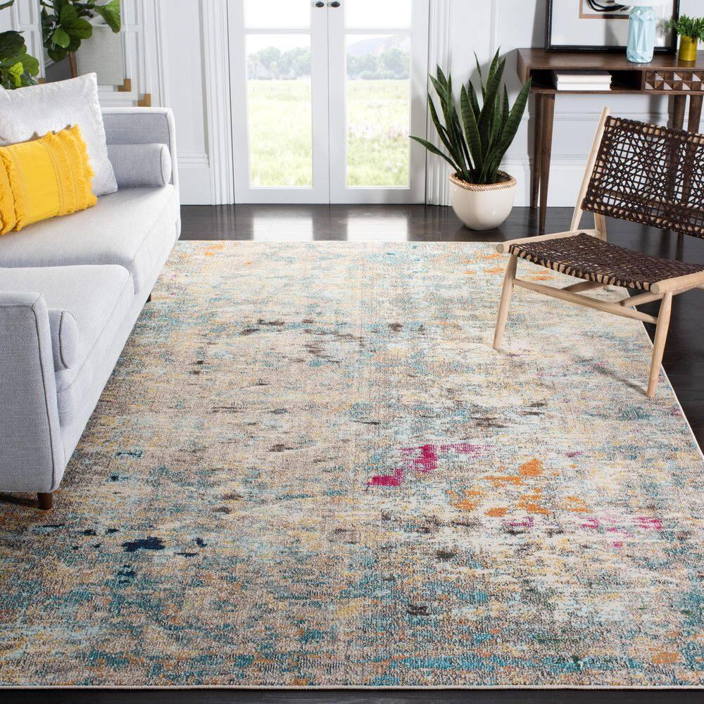 Madison MAD425 Power Loomed Indoor Area Rug - Grey/Gold - 12'x15' - Safavieh