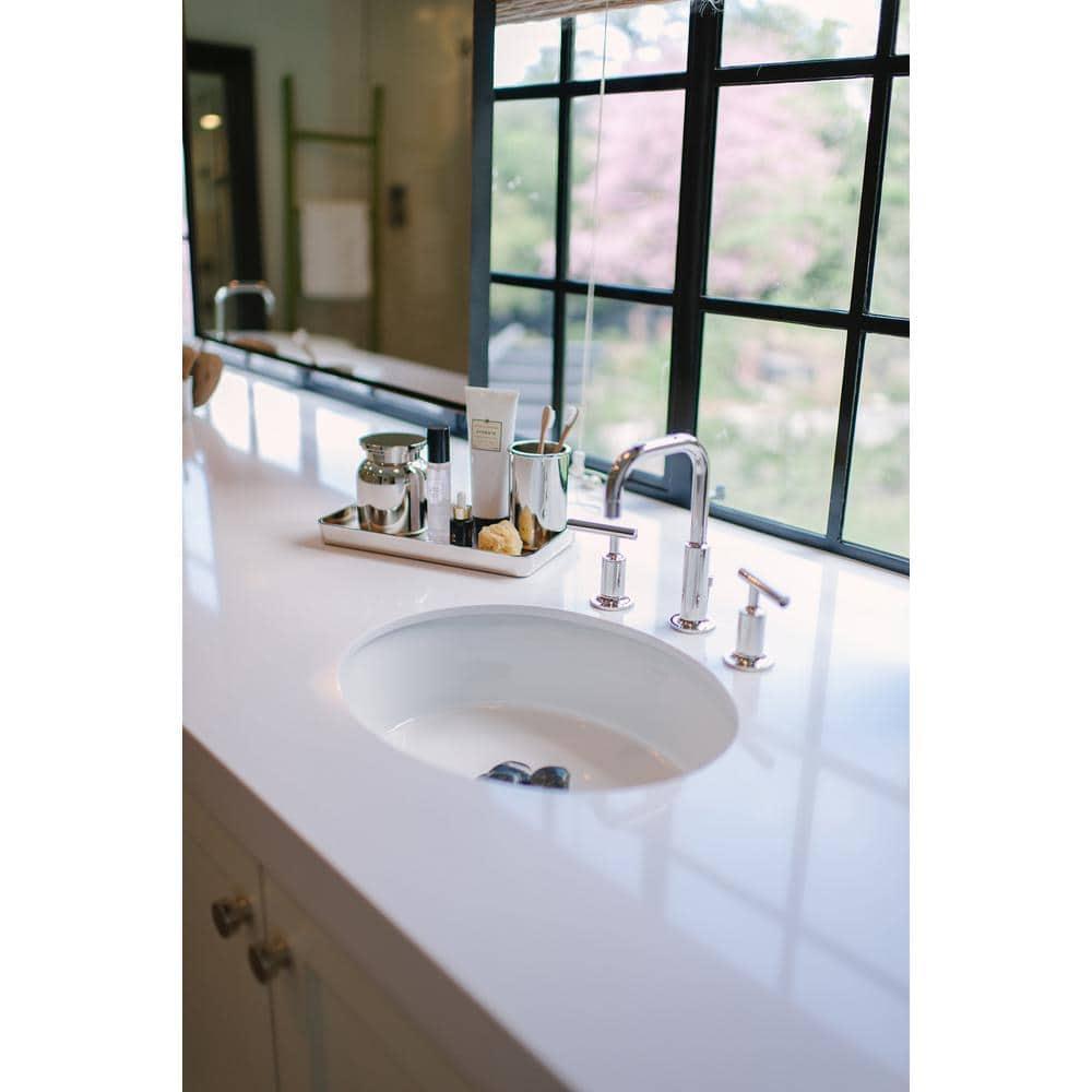 Verticyl Ceramic Oval Undermount Bathroom Sink with Overflow