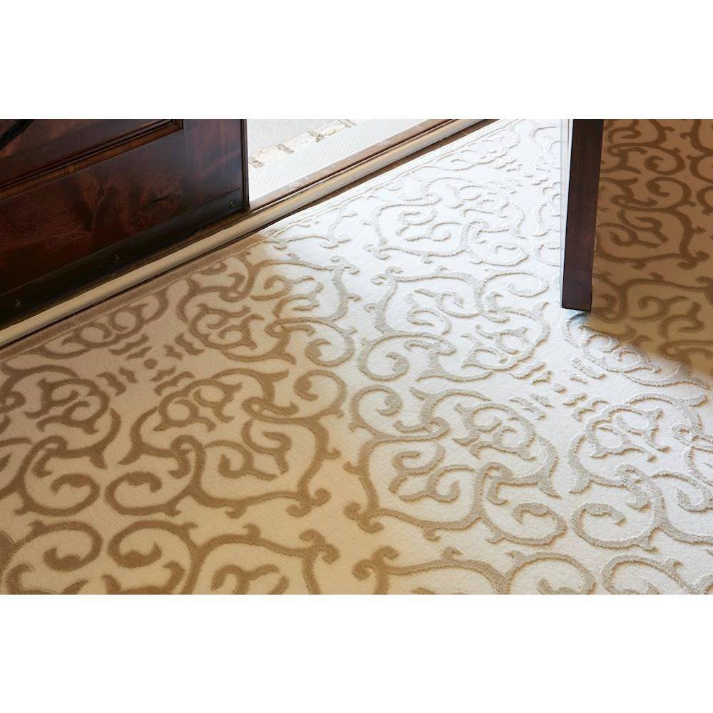 Unique Loom Rushmore Collection Area Rug - Johnson (3' x 9' 10" Runner Snow White/Beige)