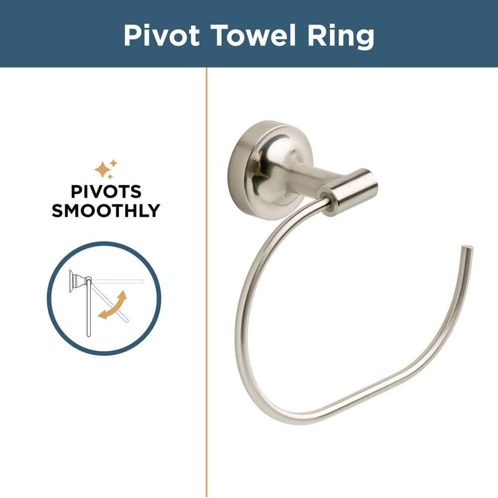 Voisin Brushed Nickel Wall Mounted Towel Ring