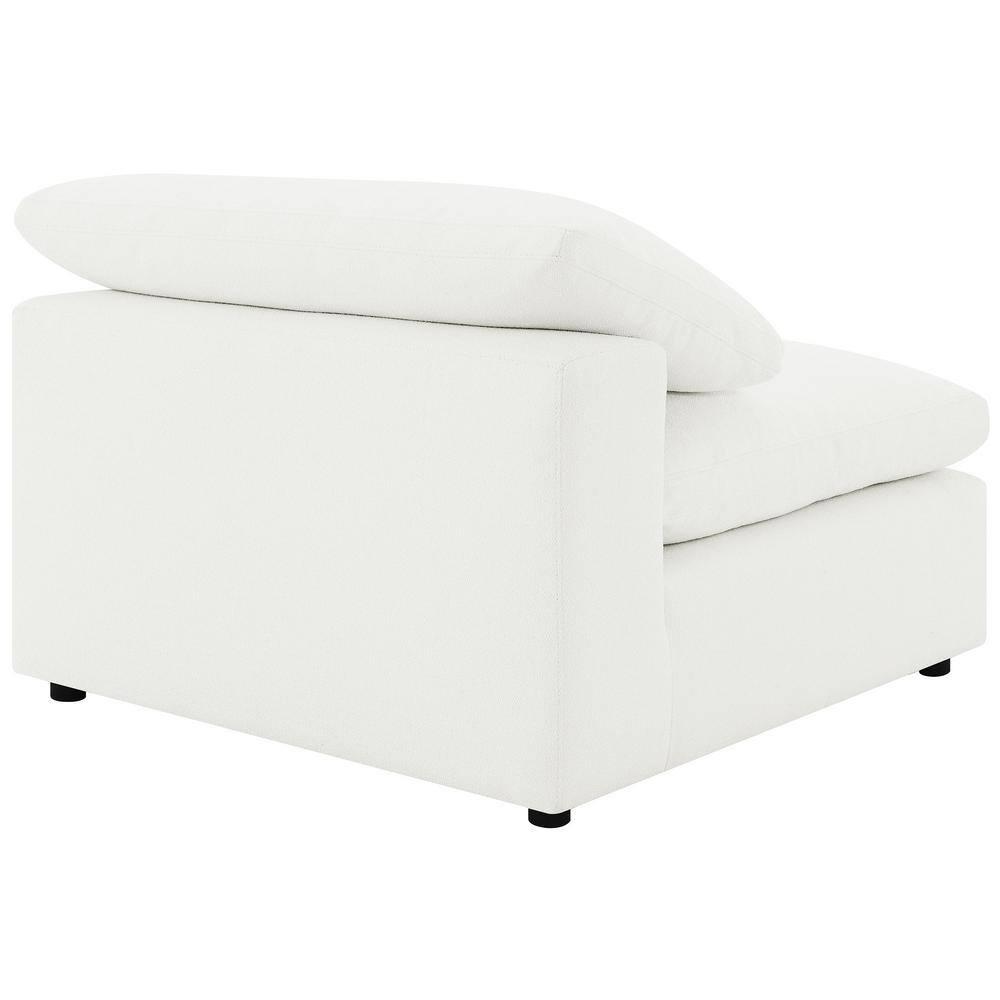 Coaster Raleigh Boucle Fabric Upholstered Armless Chair Ivory
