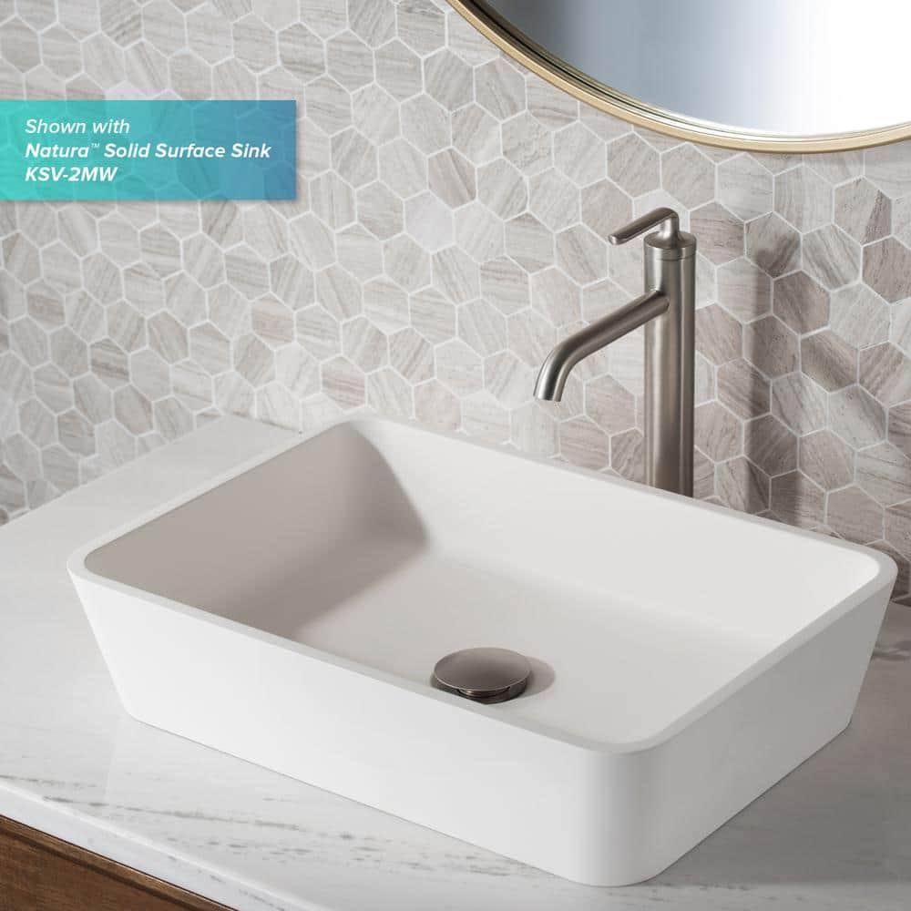 Ramus Single Handle Vessel Sink Bathroom Faucet with Drain Assembly