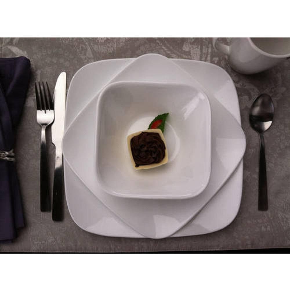 Corelle Pure White 32 oz Square Glass Serving Bowl (Set of 2)