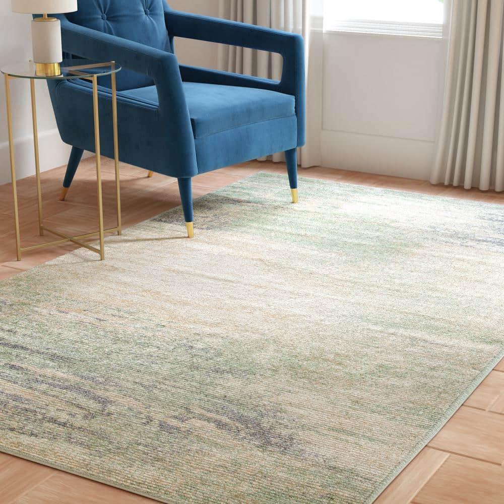 Adirondack ADR112 Machine Made Indoor Area Rug - Ivory/Sage - 8'x10' - Safavieh