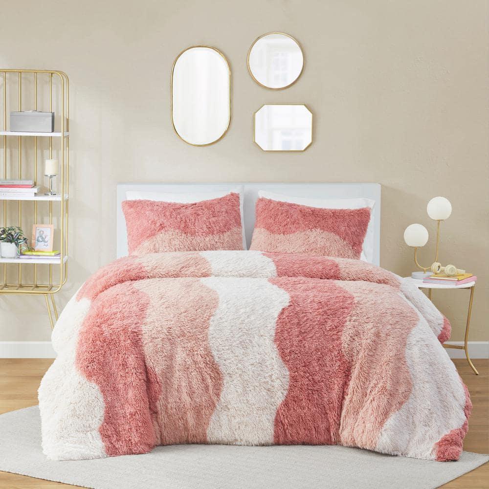 Intelligent Design Ombre Shaggy Faux Fur Comforter Set