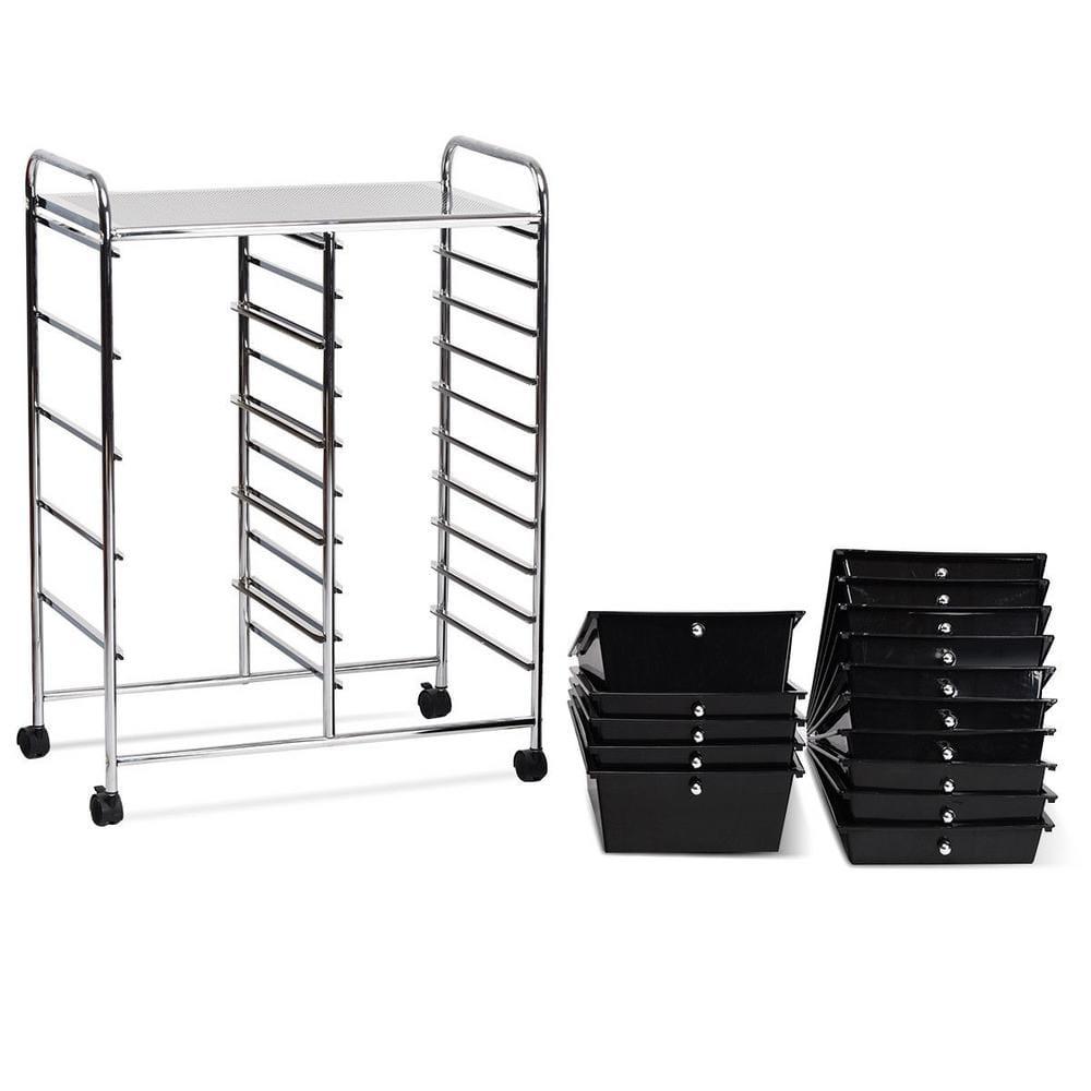 15-Drawer Utility Rolling Organizer Cart Multi-Use Storage