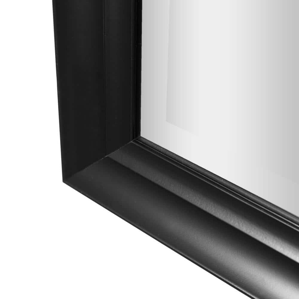 Head West Black Framed Rectangle Decorative Beveled Edge Wall Mirror - 26" x 32"