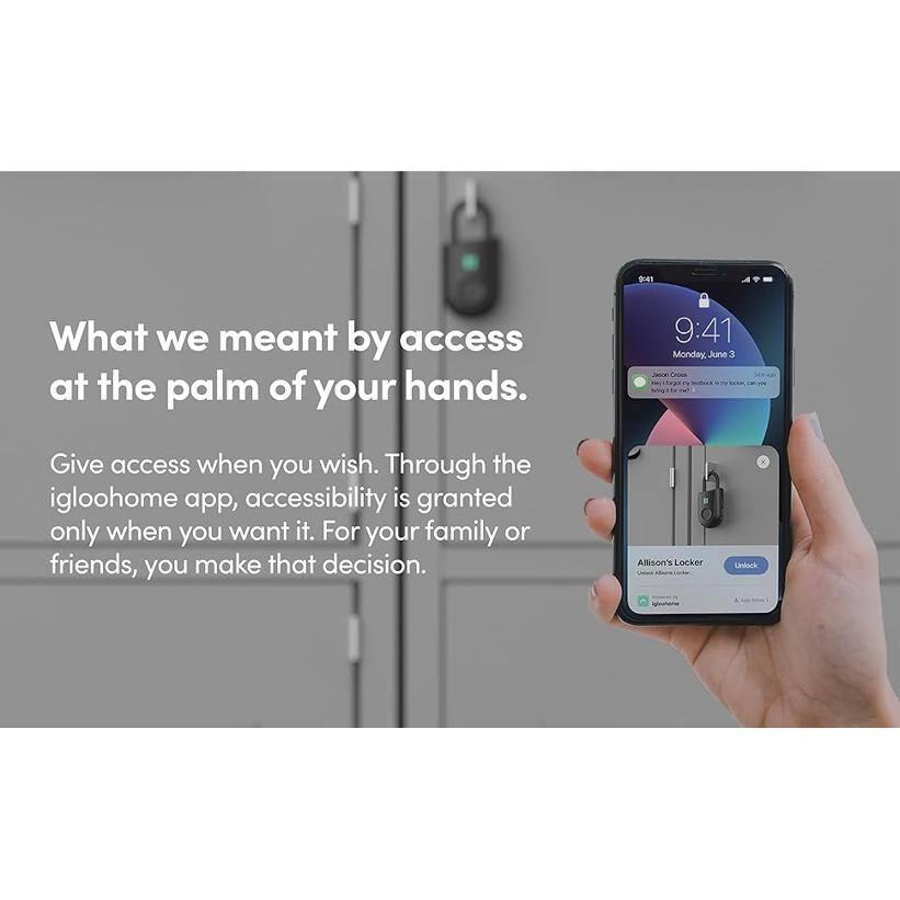 igloohome Smart Padlock Lite (Black), SP3B