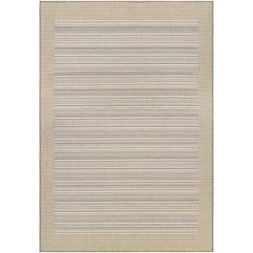 Couristan Monaco Bowline Indoor / Outdoor Area Rug, Cocoa Natural-Ivory, 3'9" x 5'5"