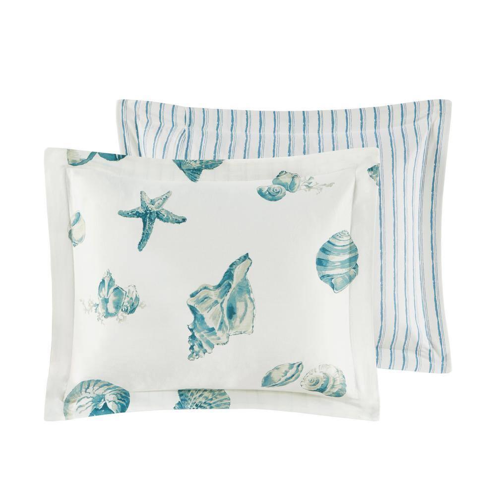Beach House Coastal Cotton Reversible Duvet Cover Set