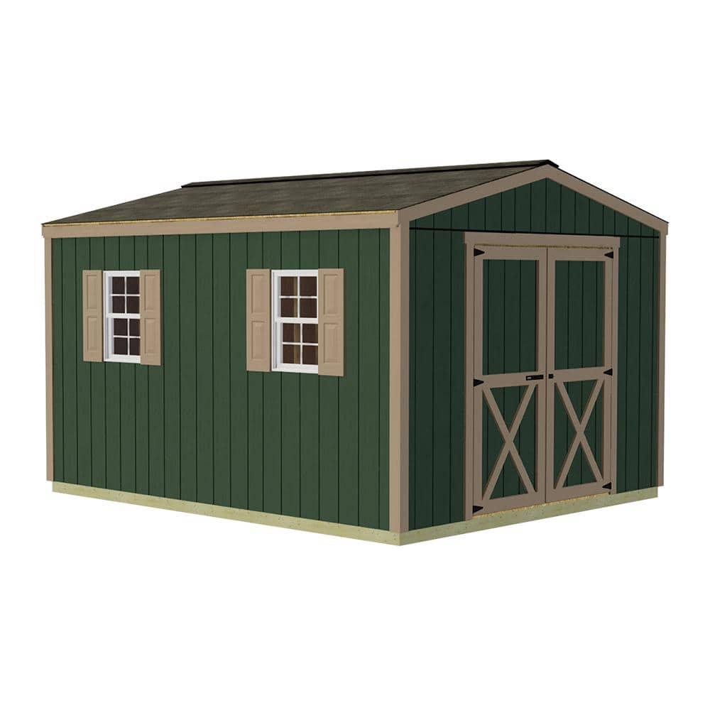Elm 10 ft. W x 12 ft. D Solid Wood Storage Shed
