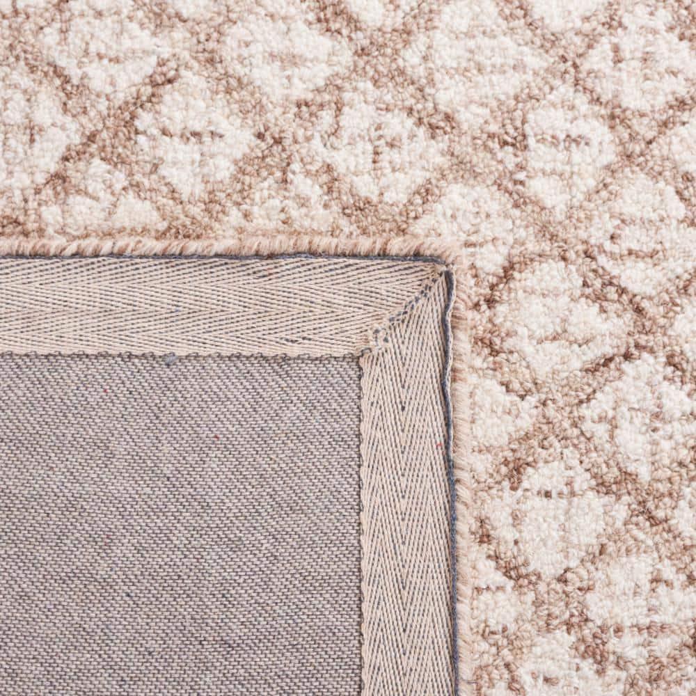 SAFAVIEH Abstract Ryder Geometric Area Rug, Ivory/Brown, 6' x 6' Square