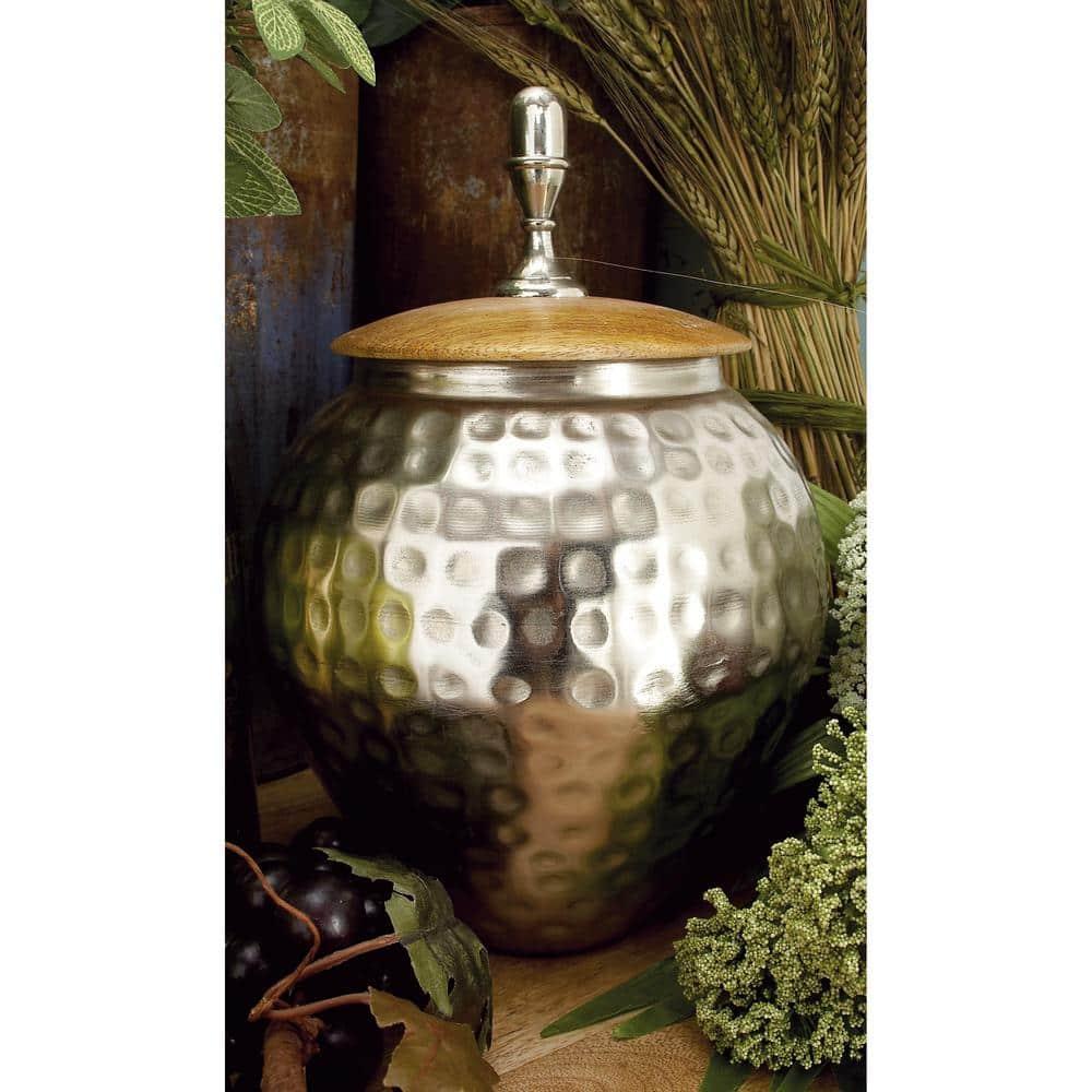 Trent Austin Design® Montevallo Silver Metal Hammered Living Room Decorative Jars