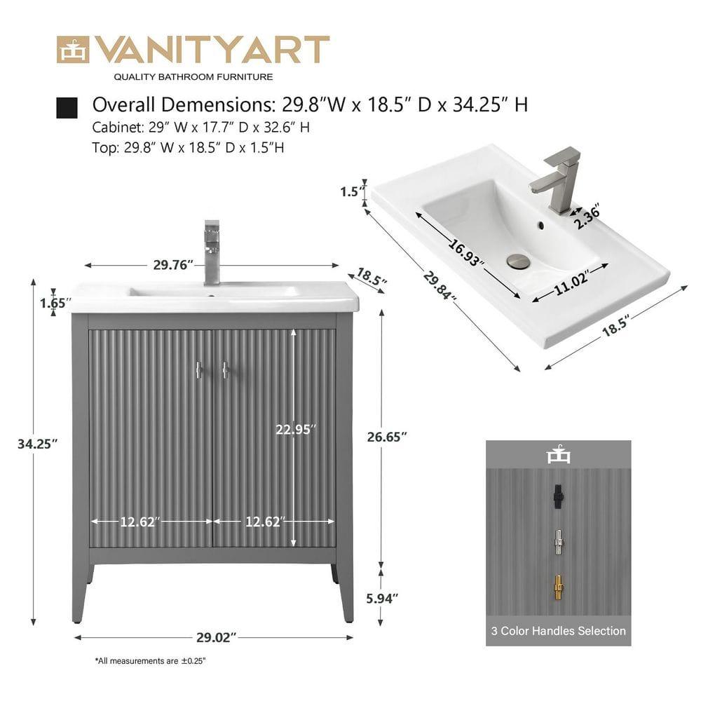 30" Single Bathroom Vanity Set