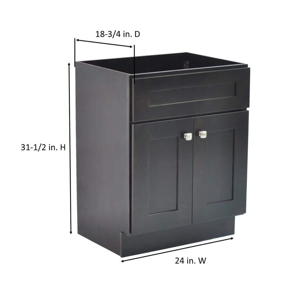 Design House Brookings 24 Inch Bathroom Vanity, Ready to Assemble, Solid Wood, Sherwin Williams – Design House, 587063