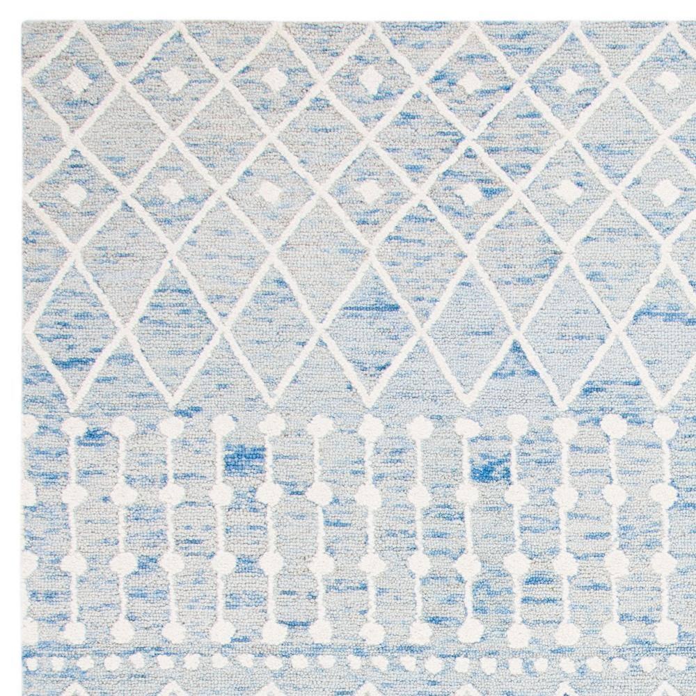 Blossom BLM115 Hand Tufted Area Rug - Blue/Ivory - 8'x10' - Safavieh.