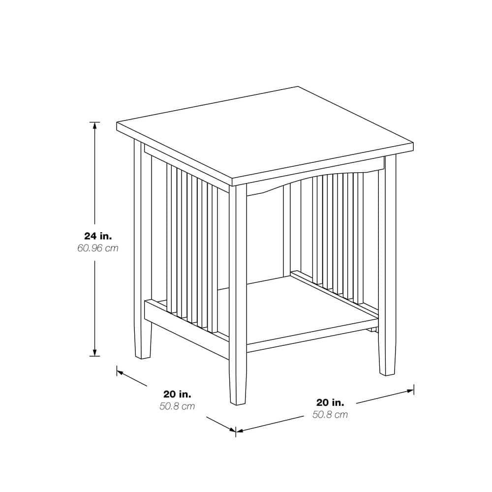 Sierra Side Table in Ash Brown Finish by OSP Home Furnishings