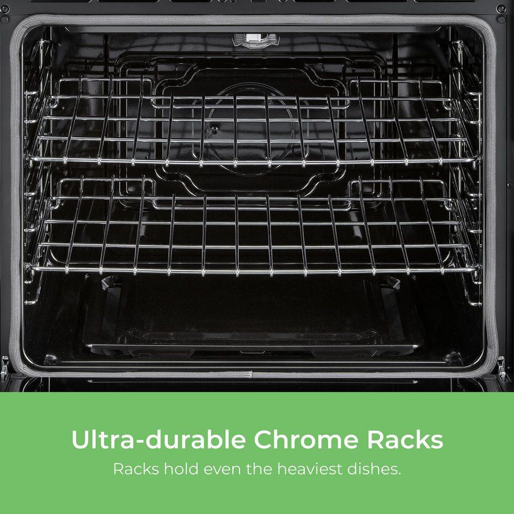 Kenmore 5.6 cu. ft. Front-Control Gas Range with 5 Burners and Hidden Bake Stainless Steel