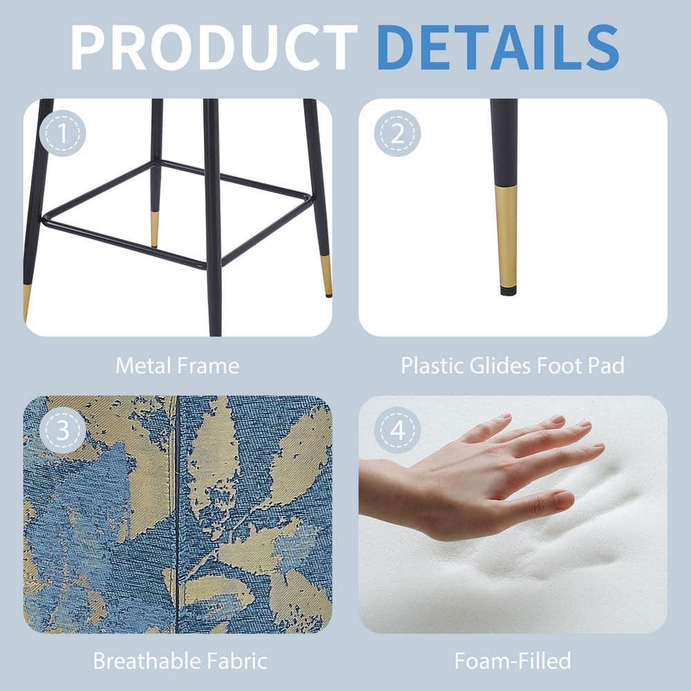 Christopher Knight Home Knox Upholstered Bar Stools With Footrest (Set of 2)