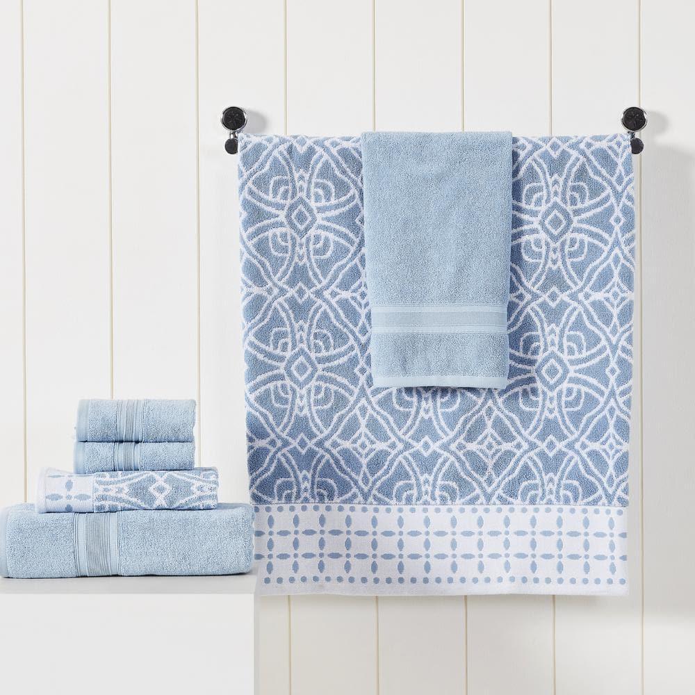 Modern Threads Modern Threads 6 Piece Set, 2 Bath Towels, 2 Hand Towels, 2 Washcloths Yarn Dyed Jacquard/Solid Towel Set Monroe