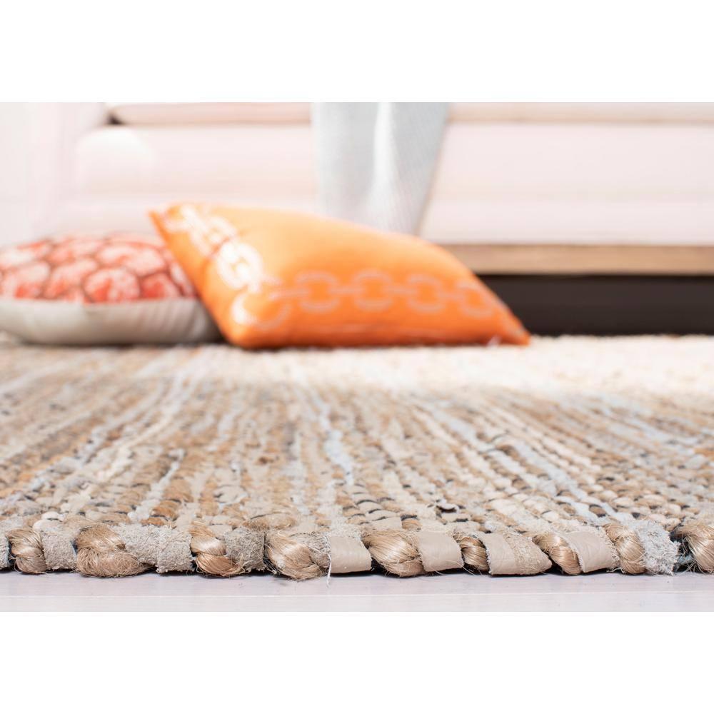 Vintage Leather VTL203 Hand Woven Area Rug - Beige - 4'x6' - Safavieh.