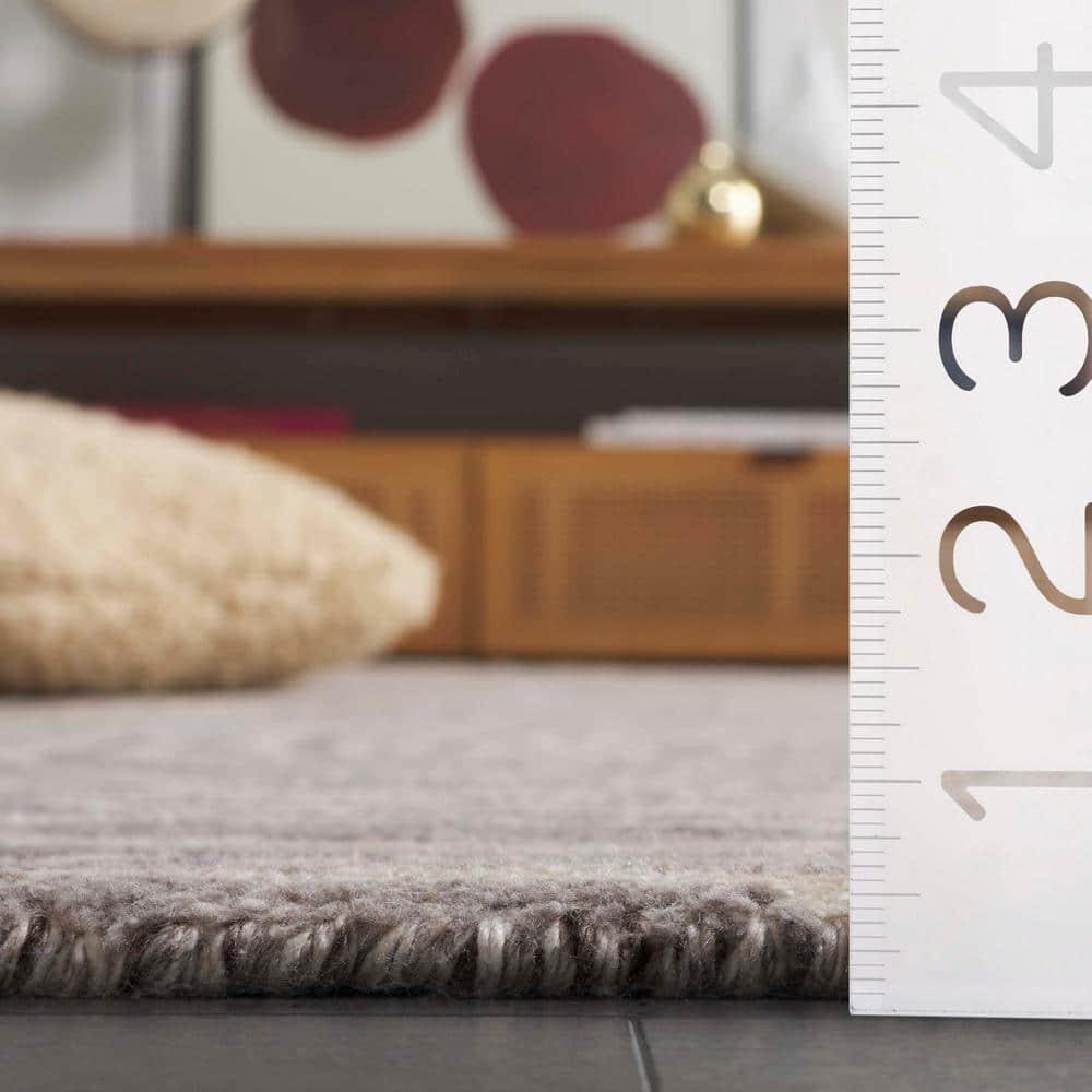 Abstract ABT153 Handmade Tufted Area Rug - Grey/Ivory - 8' X 10' - Safavieh