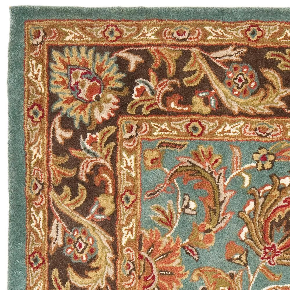 Heritage HG812 Hand Tufted Area Rug - Blue/Brown - 6'x6' - Safavieh.