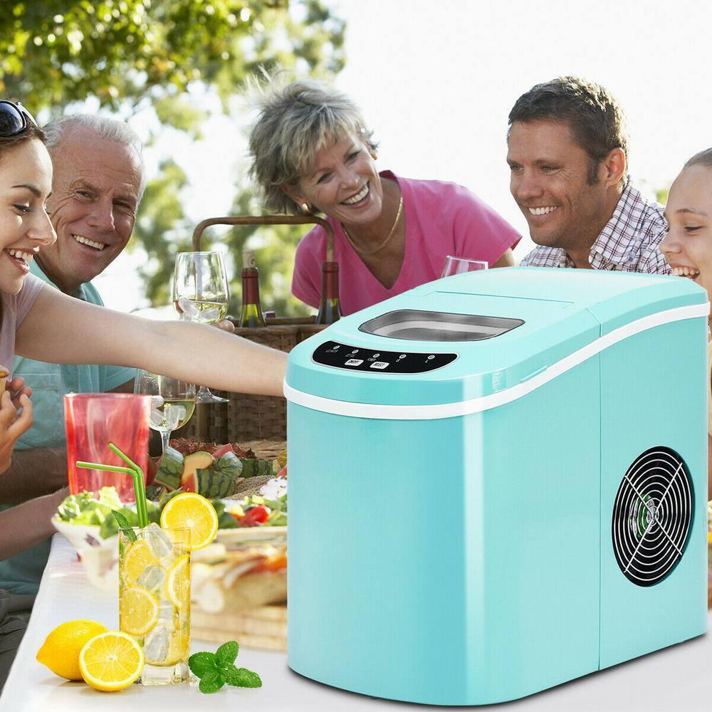 Stakol Portable Compact Electric Ice Maker Machine Mini Cube 26lb/Day Mint Green