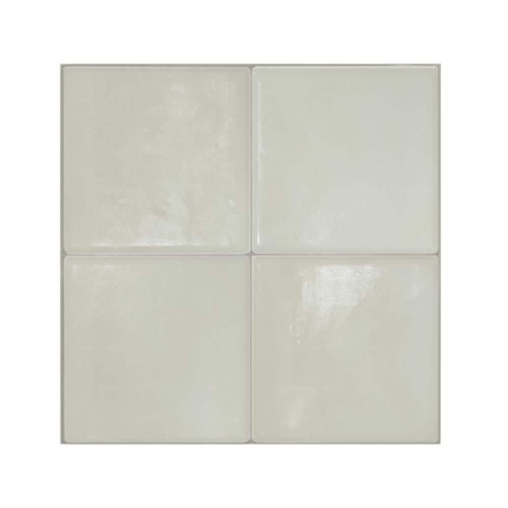 Peel and Stick Gel Backsplash Tile Zellige 9'' x 9'' (Set of 4)