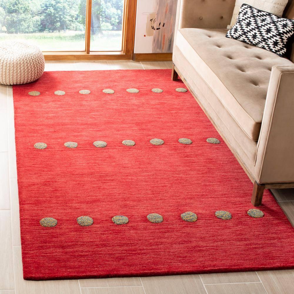 Himalaya HIM590 Hand Loomed Area Rug - Red - 8'x10' - Safavieh.