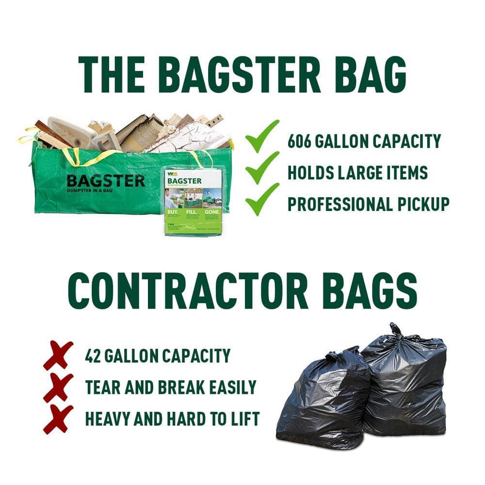 Waste Management Bagster Dumpster in a Bag Green