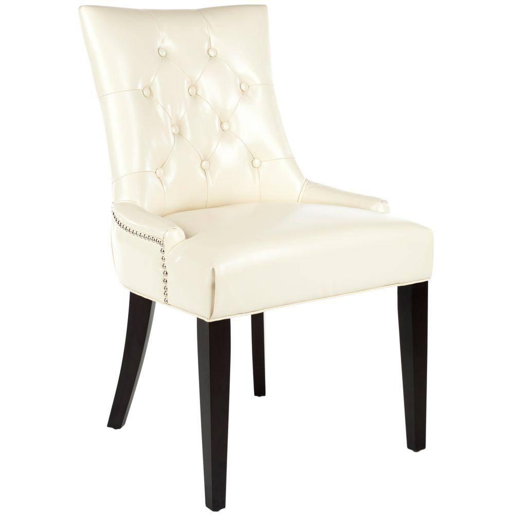 Abby 19''H Tufted Side Chairs (Set of 2)- Flat Cream - Safavieh
