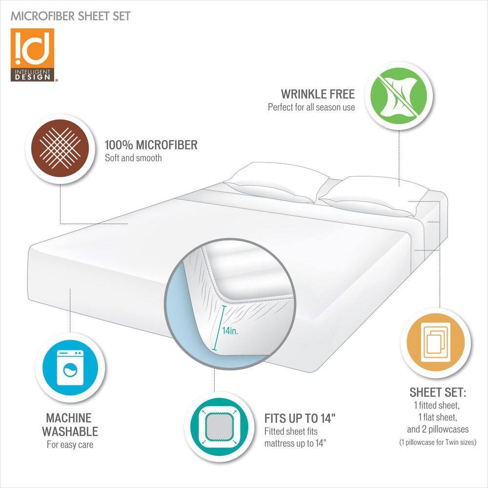 Intelligent Design Intelligent Design Microfiber All Season Soft Touch Sheet Set