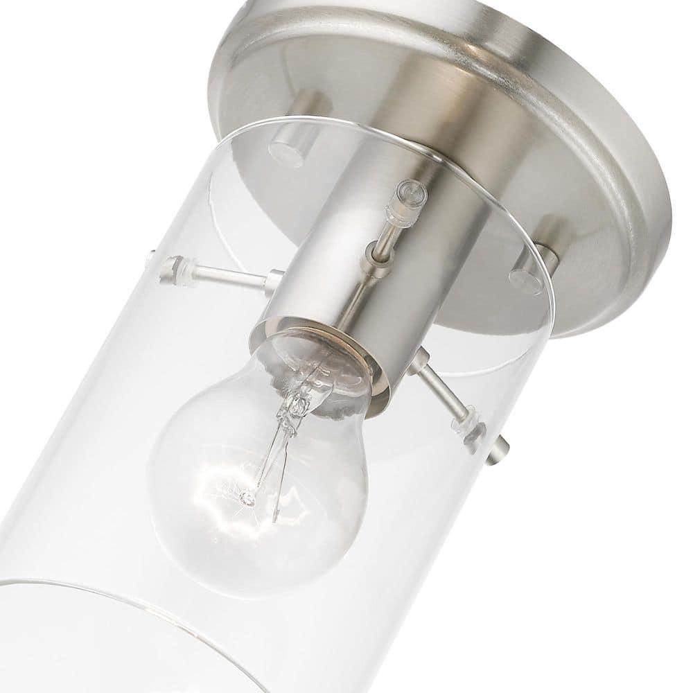 Livex Lighting Munich 1 - Light Flush Mount in  Brushed Nickel