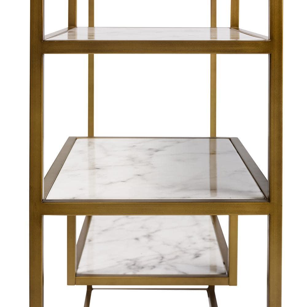 Mercer41 Carbone Marble-Look 5-Tier Display Bookcase Shelf