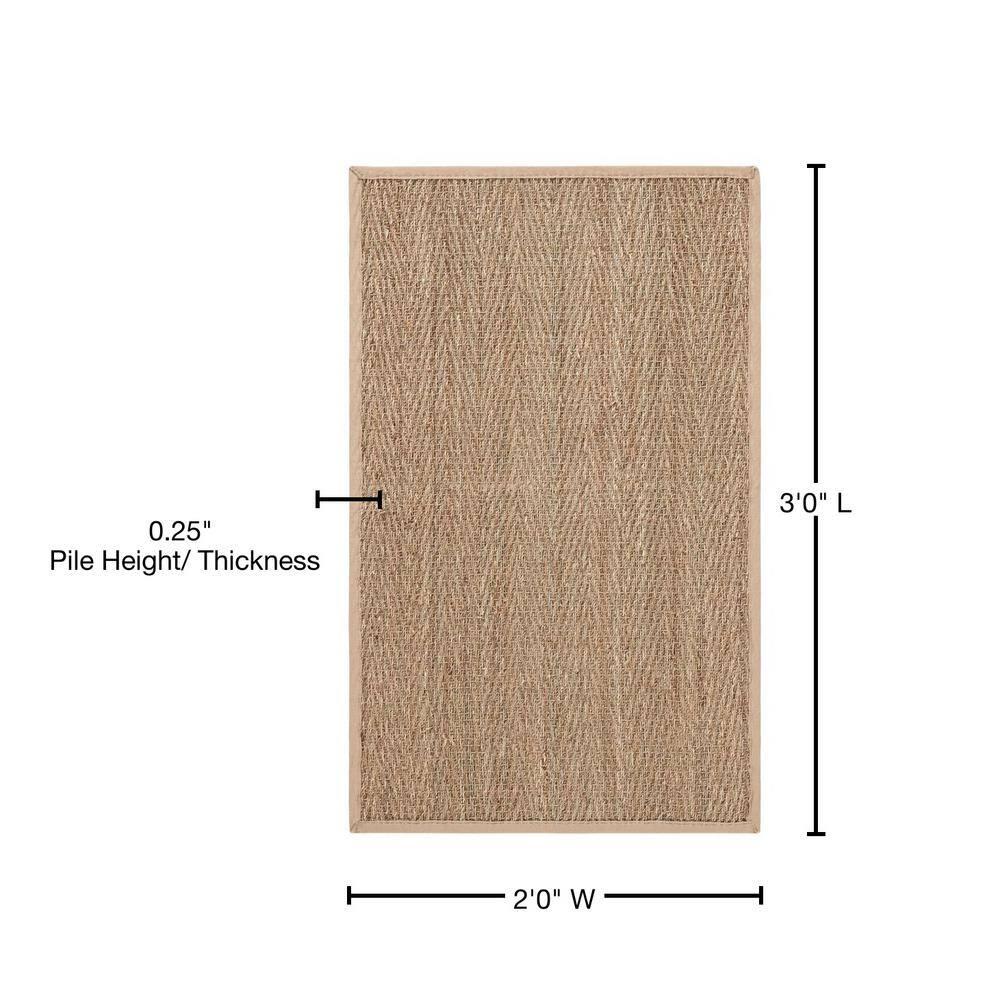 Natural Fiber Seagrass Solid Color Rug