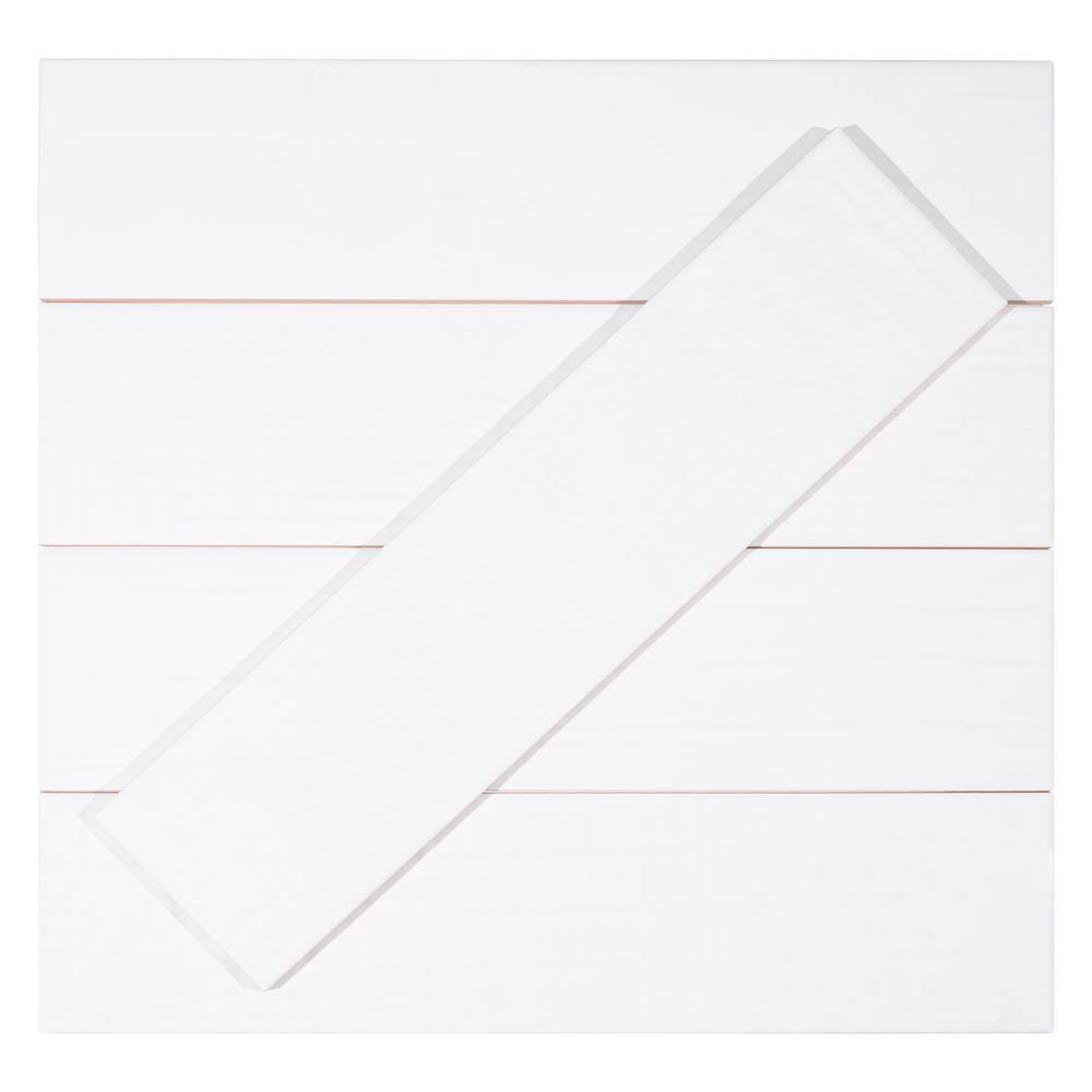 Andova Perfecto-Marvelli 4-in. x 16-in. Subway Textured Glossy Ceramic Wall Tile