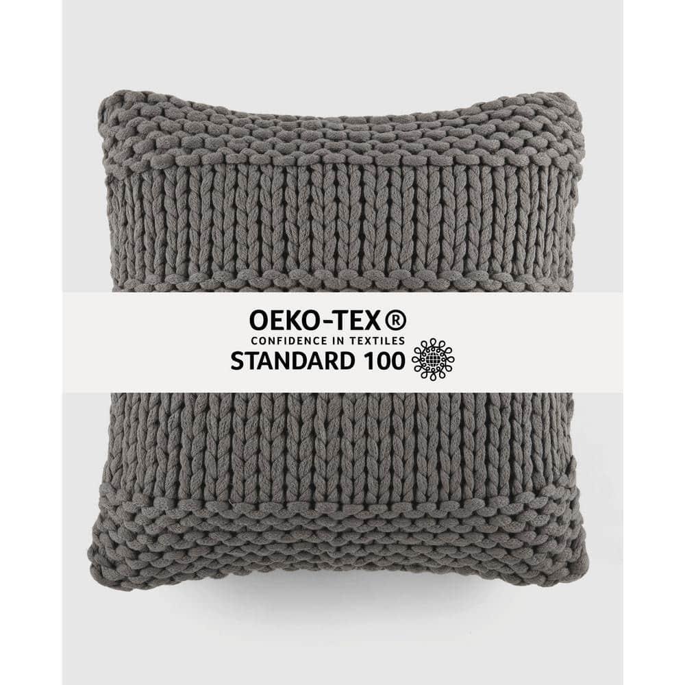 Becky Cameron Cozy Chunky Knit Acrylic Decor Throw Pillow