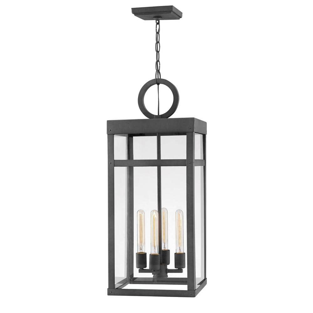 Porter 4 -Bulb 31.3" H Outdoor Hanging lantern By Lisa McDennon