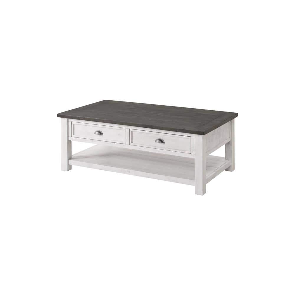 Svensson Home Monterey Solid Wood Coffee Table White with Grey Top