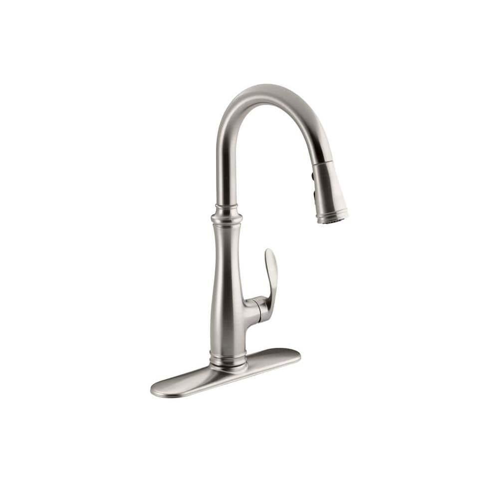 Bellera™ Pull Down Single Handle Kitchen Faucet with Handle and Supply Lines