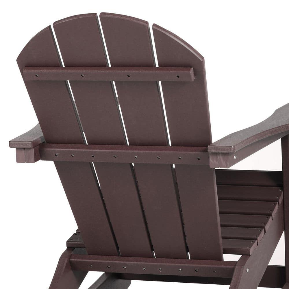 Polytrends  Laguna Hdpe All Weather Outdoor Patio Rocking Chair Dark Brown