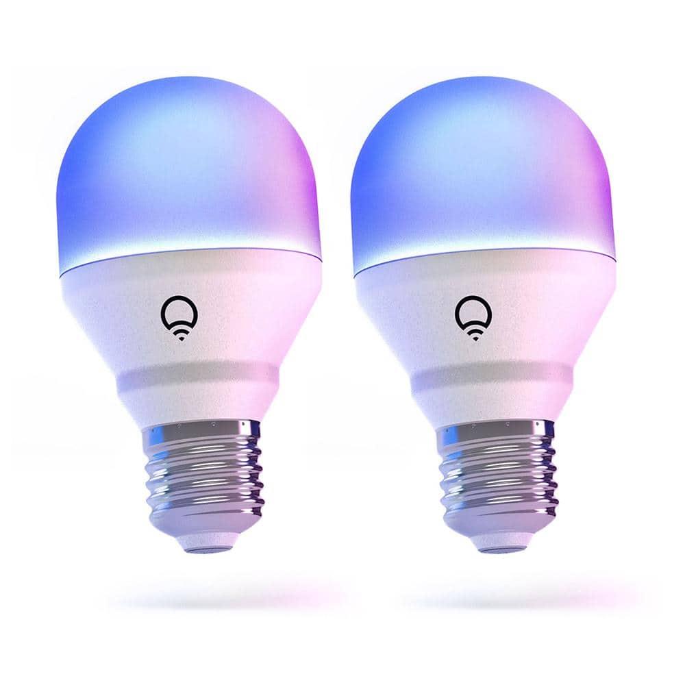 LIFX Color A19 800 lumens, Billions of Colors and Whites, Wi-Fi Smart LED Light Bulb, No Bridge Required, Works with Alexa, Hey Google, HomeKit and Siri (2-Pack)